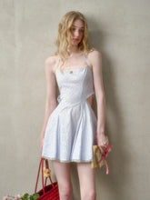 Natural Cotton Embroidered Little Blue Dress - CHINASQUAD