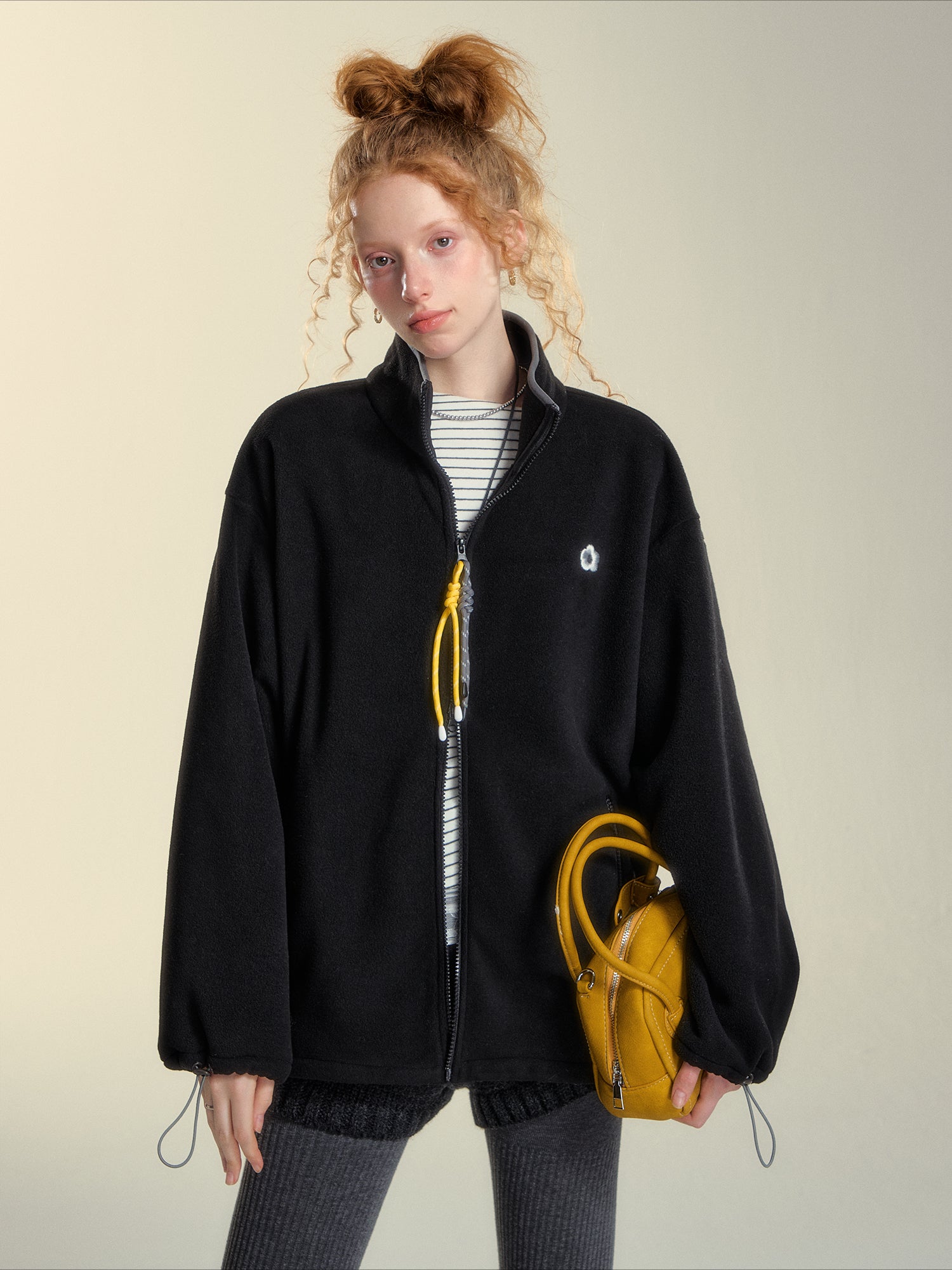 High-Neck Fleece Jacket