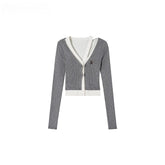 2-in-1 Long-sleeve Knitted Cardigan - CHINASQUAD