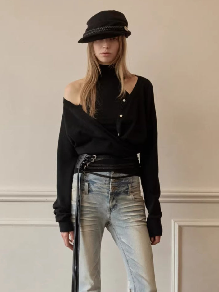 Cashmere Knit Vest Cardigan