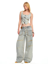 Washed Reversed - Pocket Jeans - CHINASQUAD