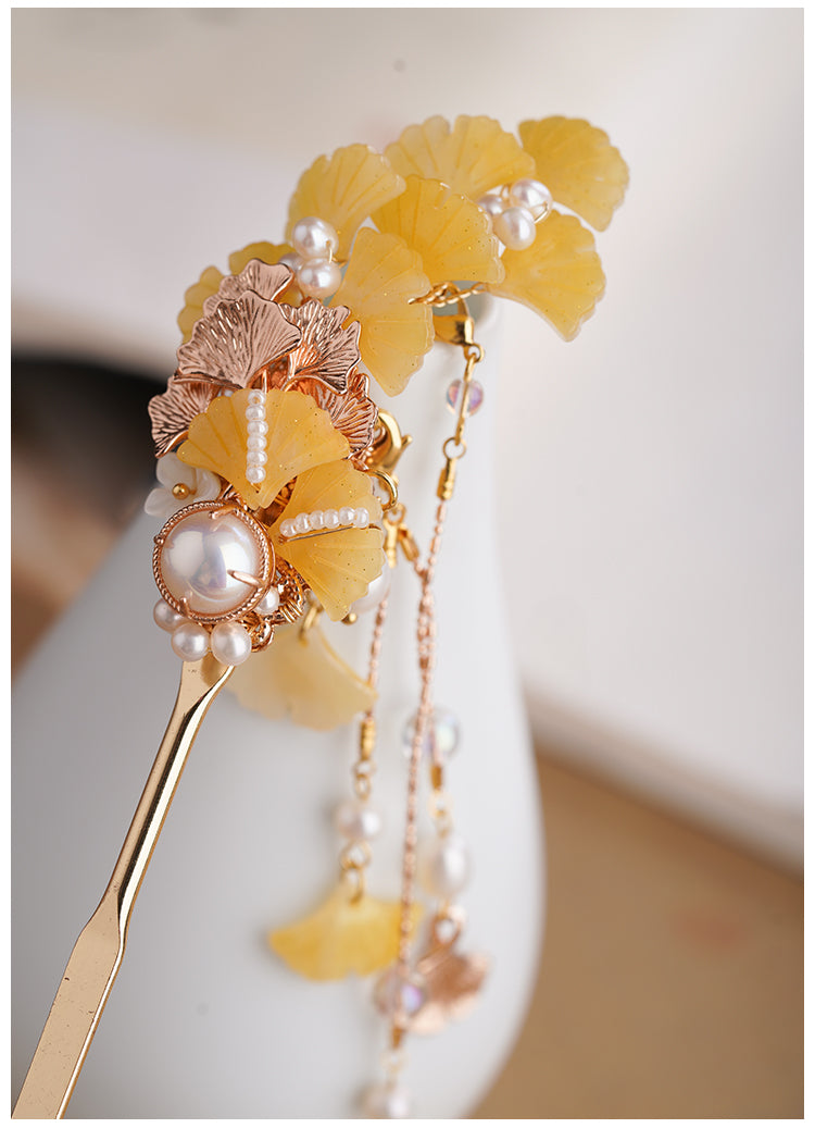 Tassel Ginkgo Hanfu Hairpin