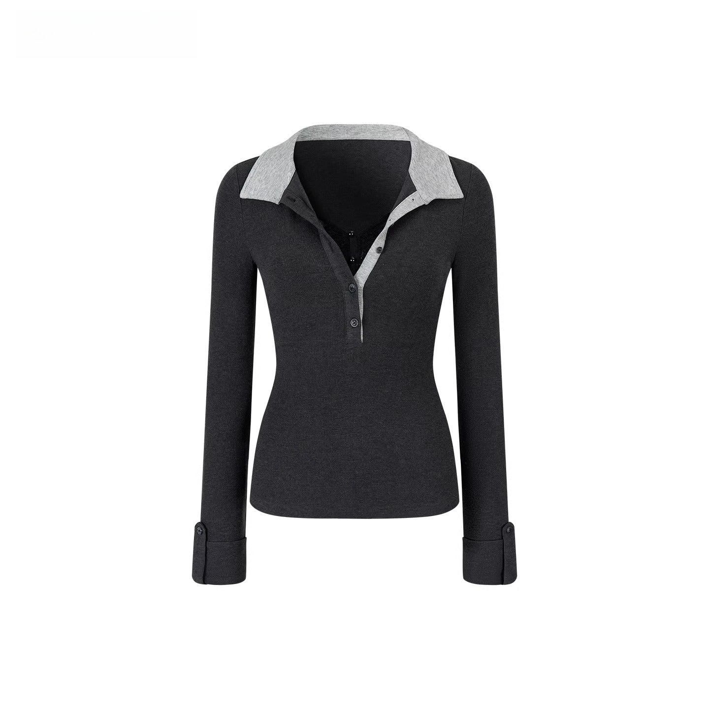 Contrast Collar Wool-Blend Lace Trim Knitwear