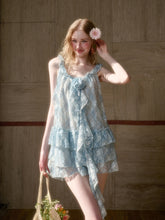 Lace Flower Ruffle Camisole Dress - CHINASQUAD