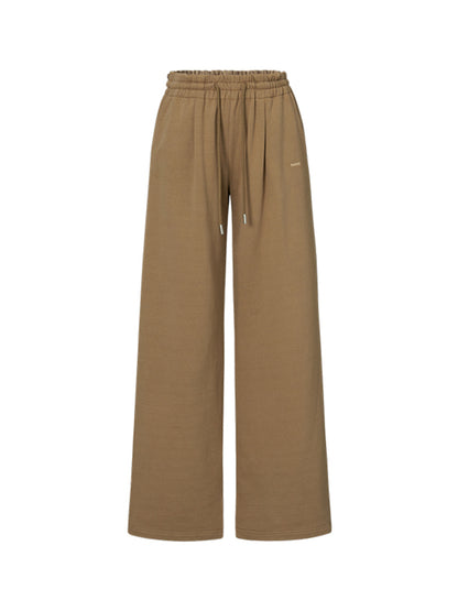 Retro Wide-Leg Elastic-Waist Pants