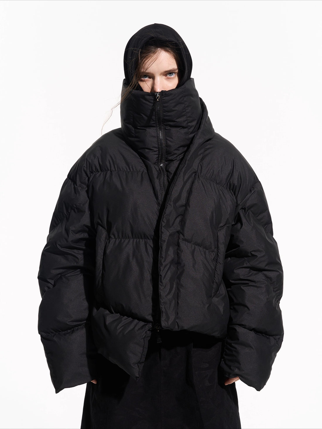 Asymmetric Deconstructed Cotton Padded Jacket