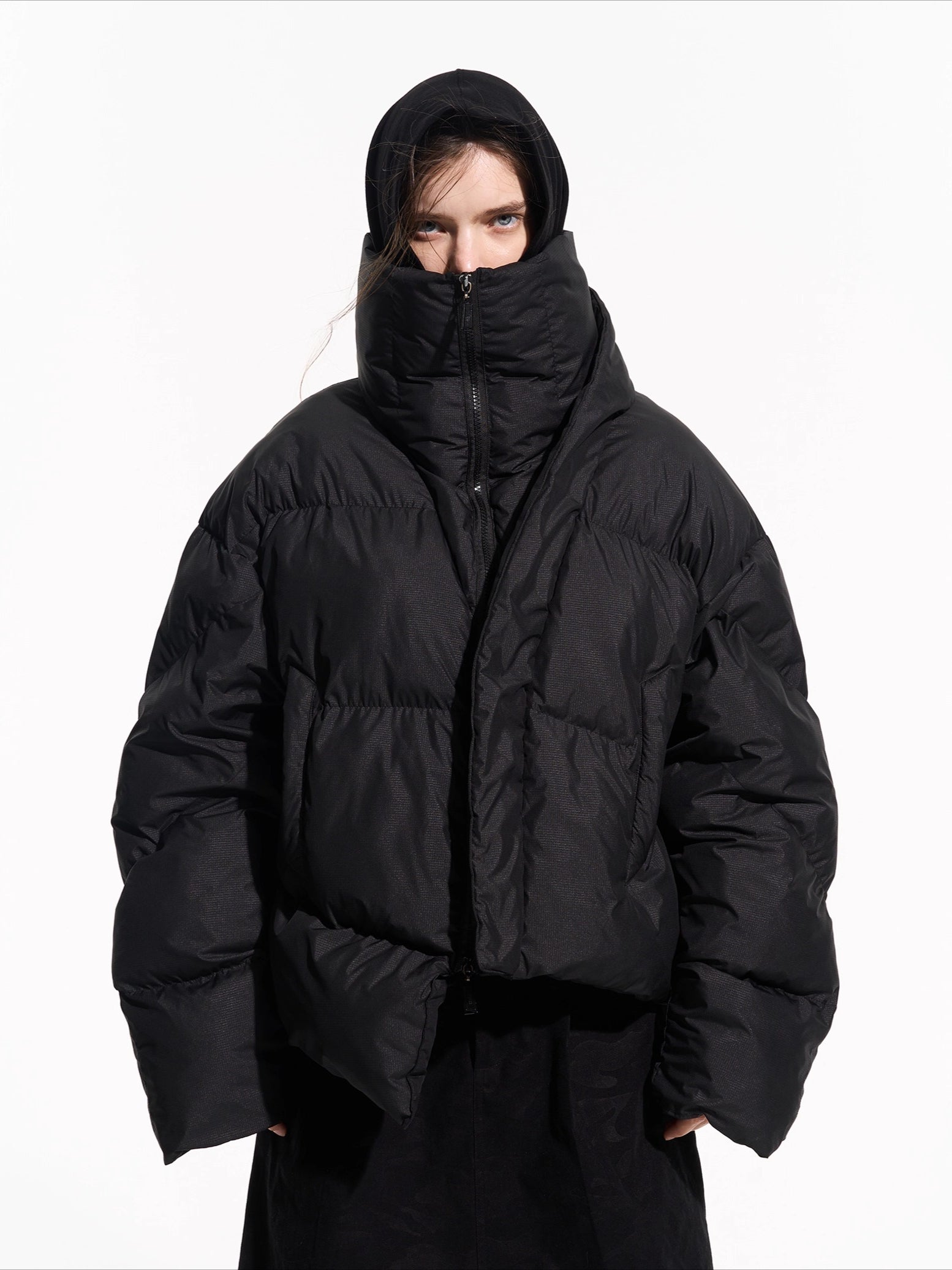 Asymmetric Deconstructed Cotton Padded Jacket
