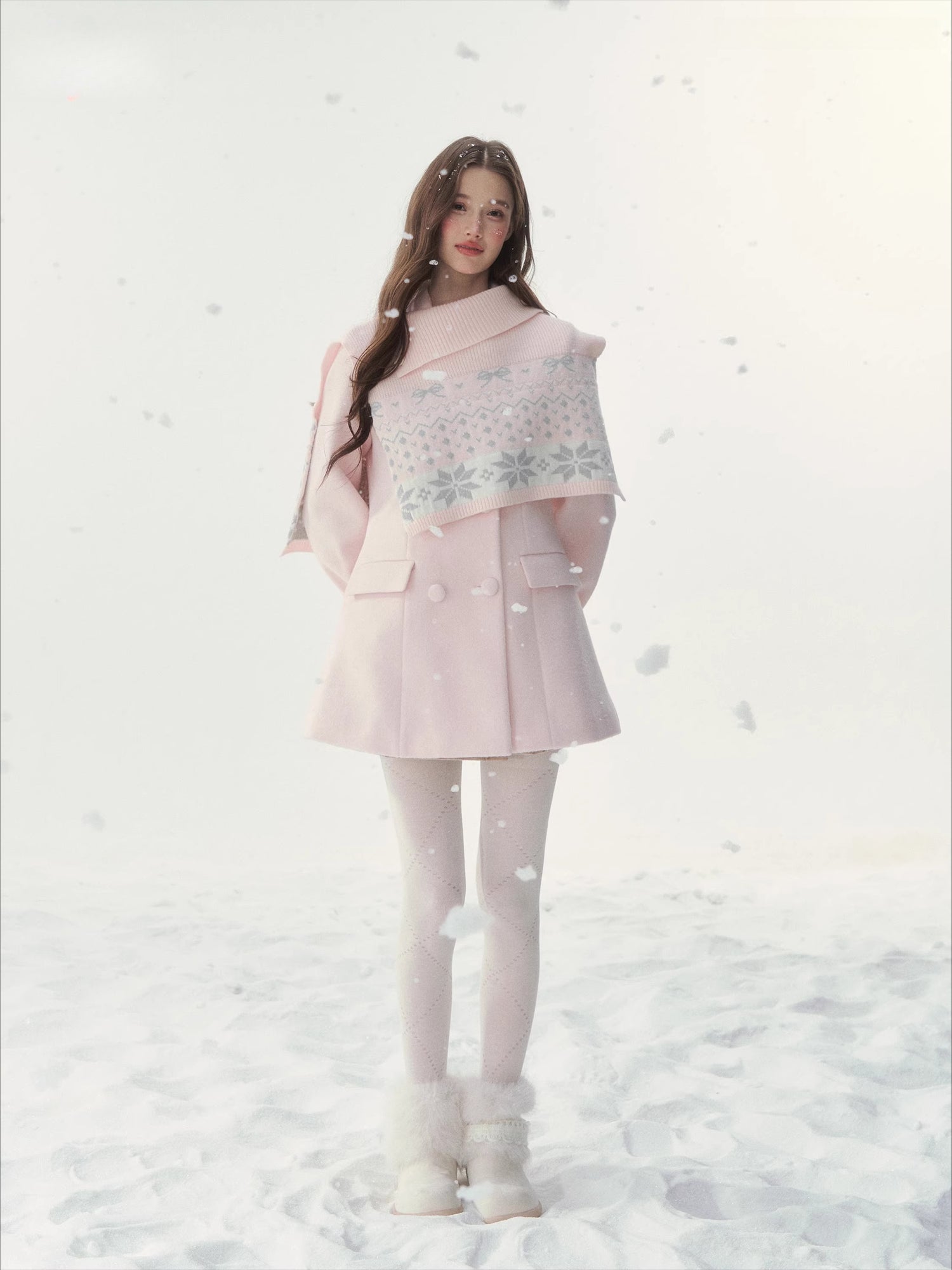 Double-Breasted Fur-Collar Lady Jacket