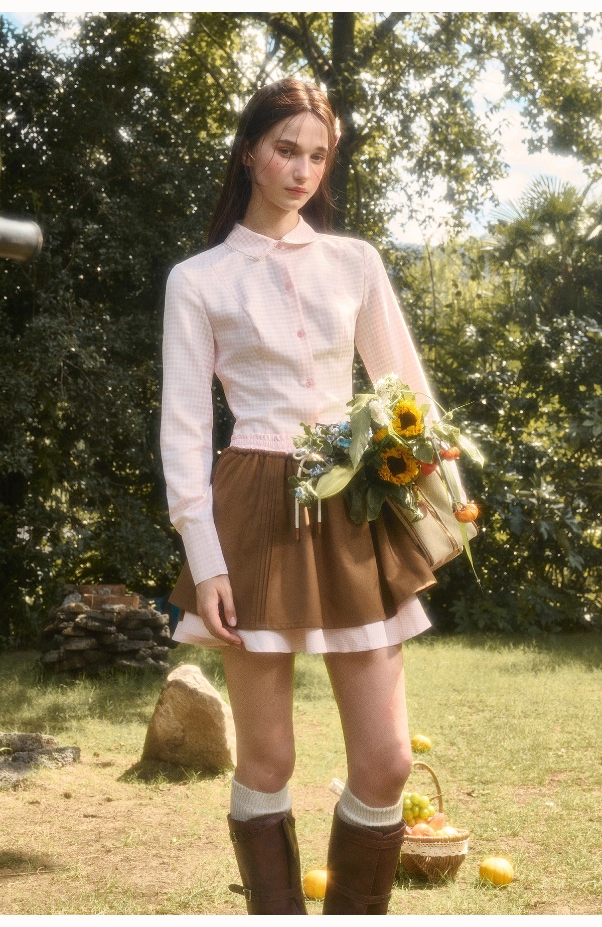 Cosagach Cloud Plaid Cotton Shirt