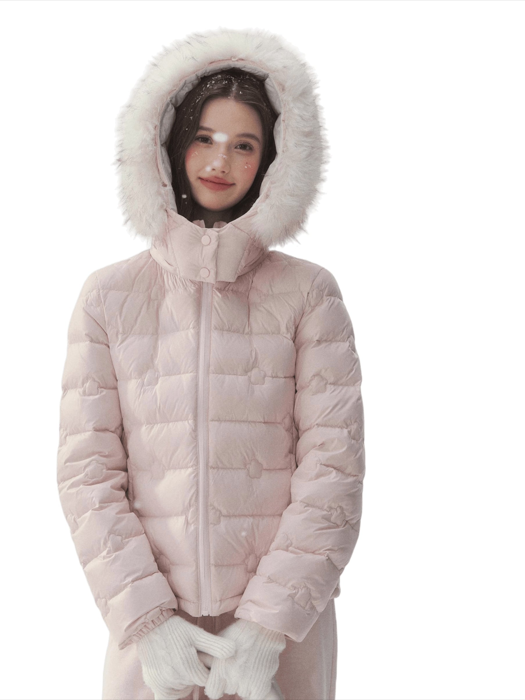 Embossed Sweet Dream Quilted Down Jacket