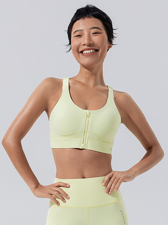 Front-zip One-piece High-strength Yoga Sports Bra