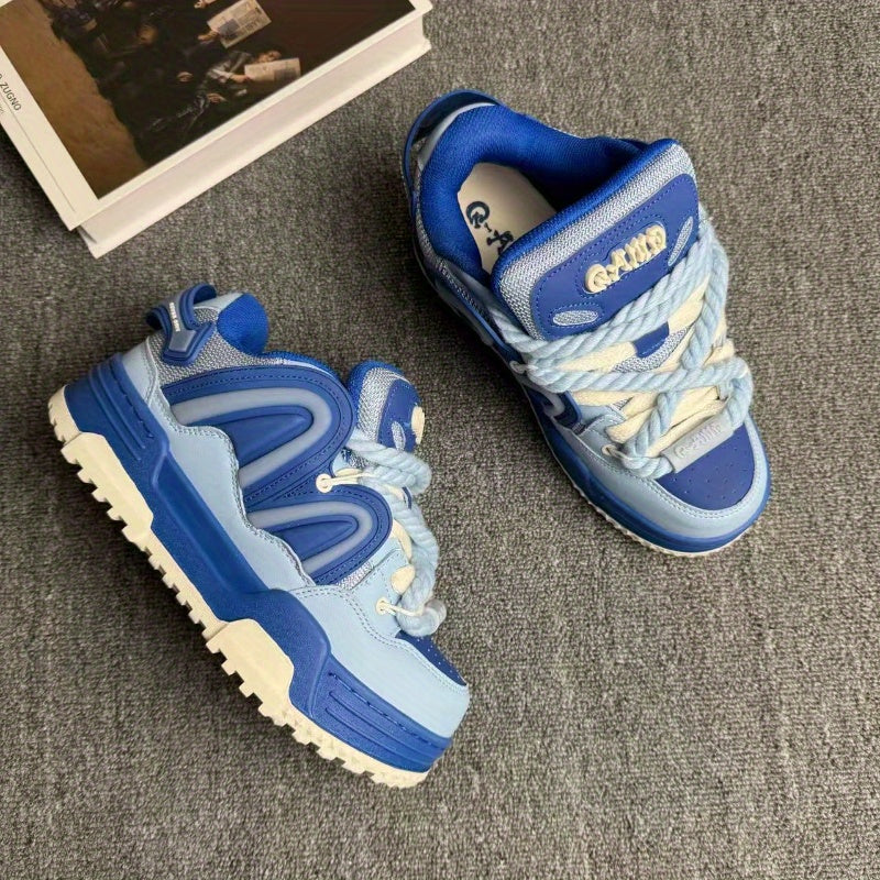 Dreamy Blue Chunky Casual Sneakers