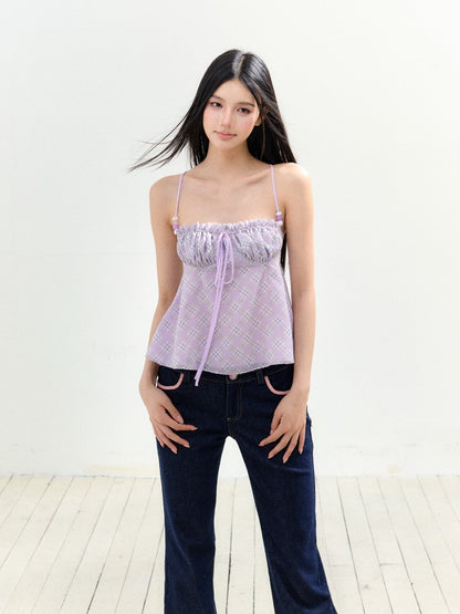 Beaded Bow Cami Blouse