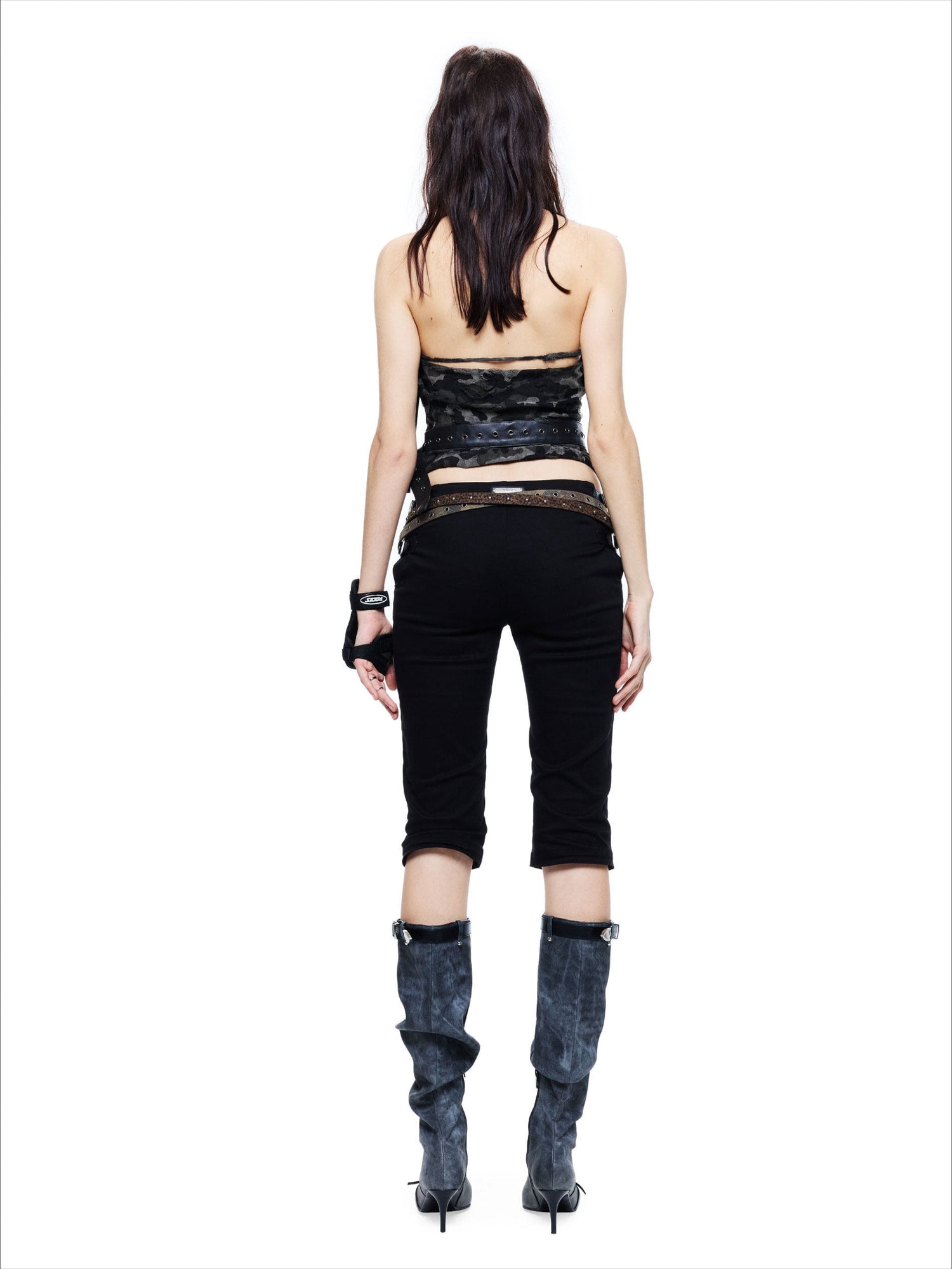 Punk Grunge Studded Belt-Detail Camisole
