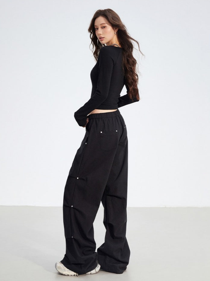 Detachable Plaid Utility Cotton Pants