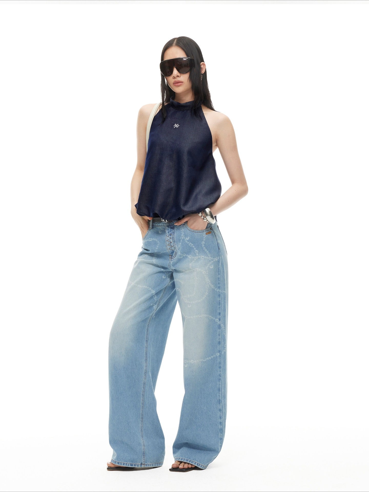 Bubble Silhouette Lyocell Denim Camisole
