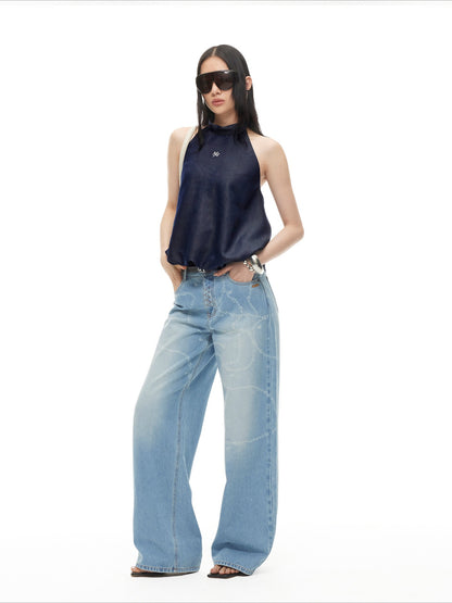 Bubble Silhouette Lyocell Denim Camisole