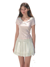 Lace Bow Retro T-shirt - CHINASQUAD