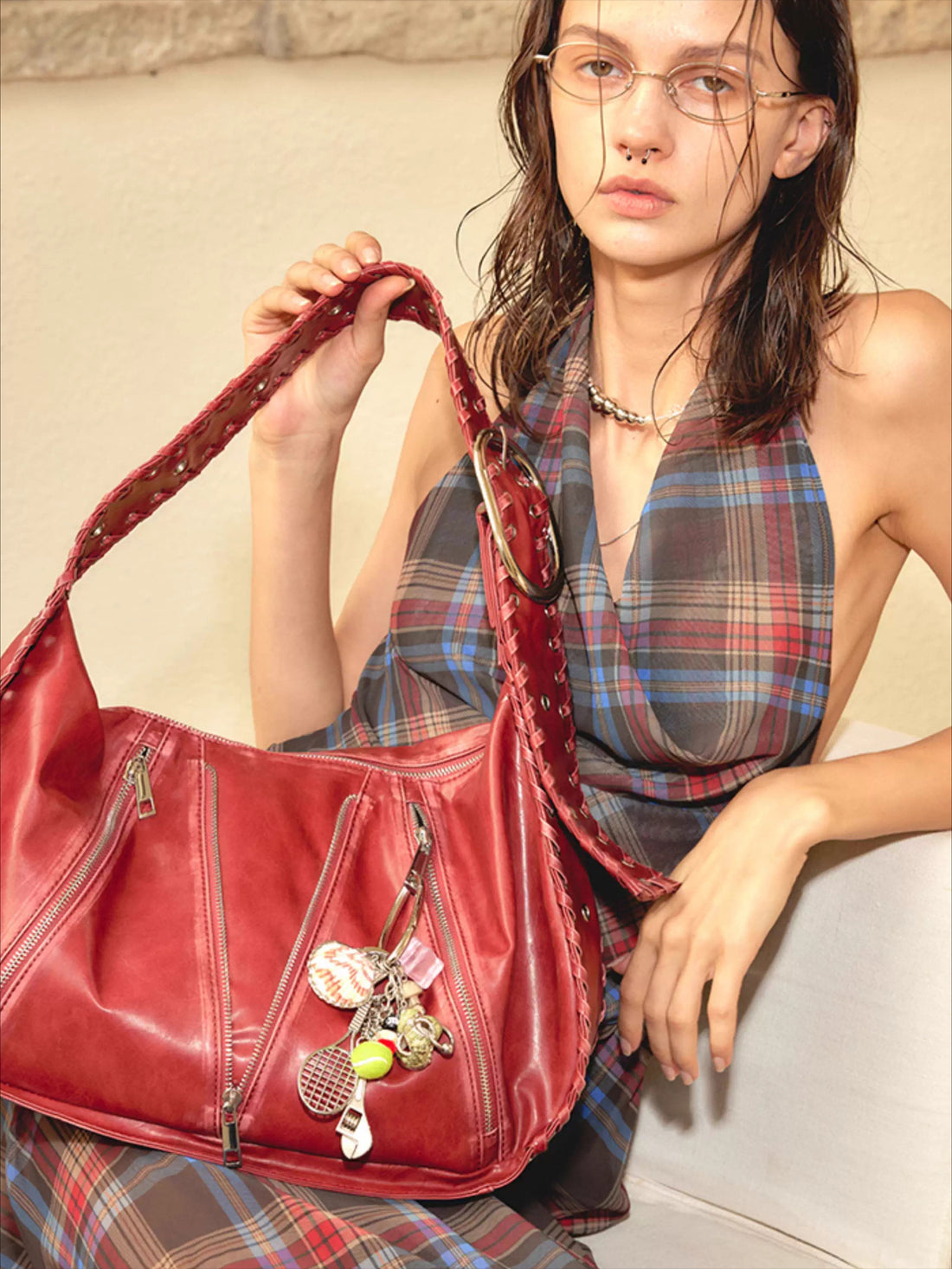 Vintage Woven Shoulder Bag