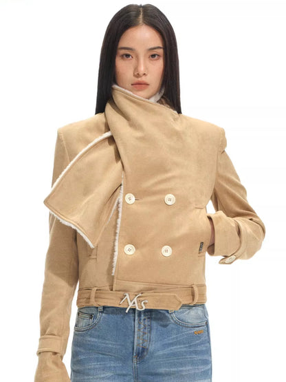 Maddie Shawl Faux Shearling Jacket