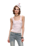 Distressed Lace-Up U-Neck Knit Tank Top 1Jinn Studio