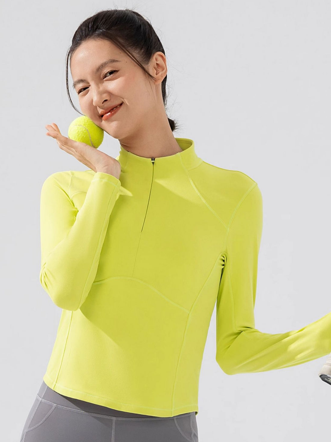 Half-zip High-neck Quick-dry Yoga Jacket