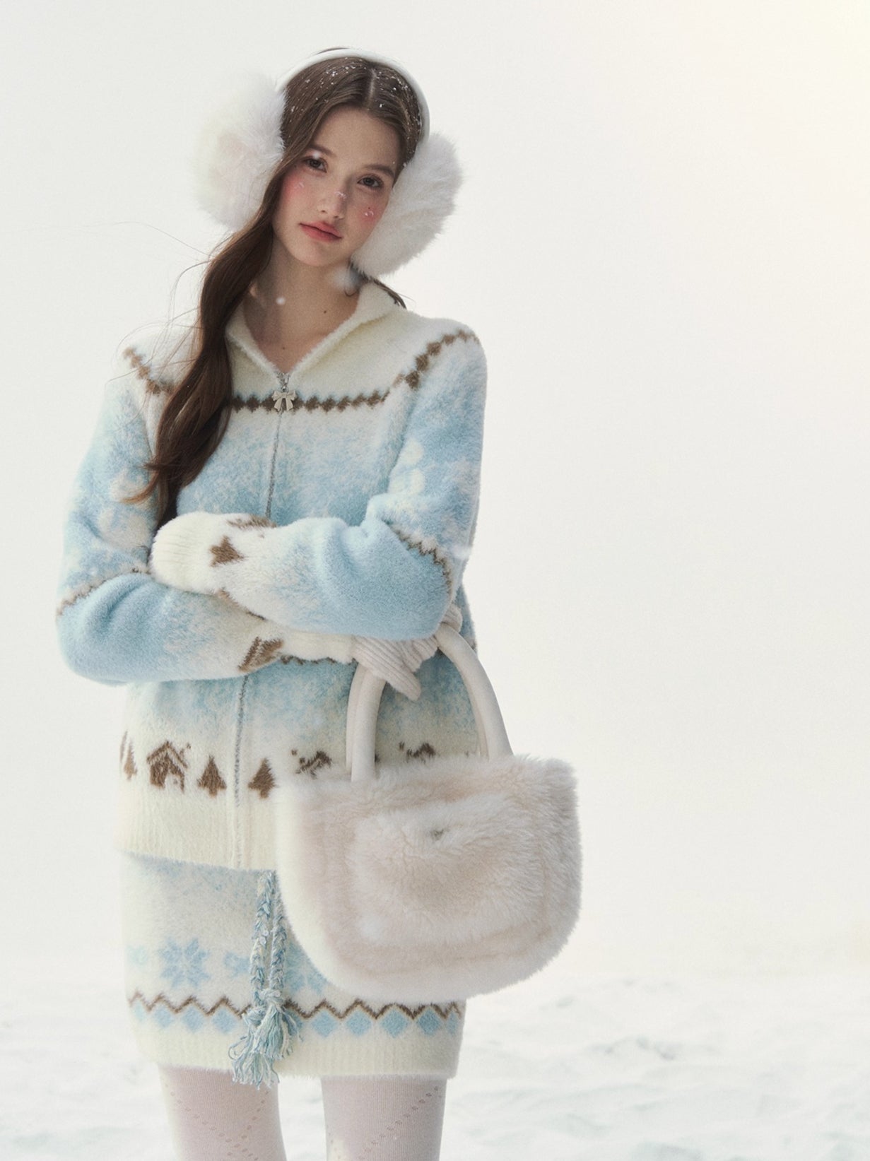 Snow Cabin Knit Sweater &amp; Skirt Set
