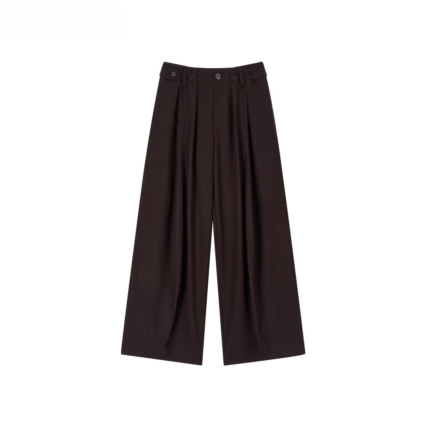 Tailored Pleated Wide-Leg Trousers
