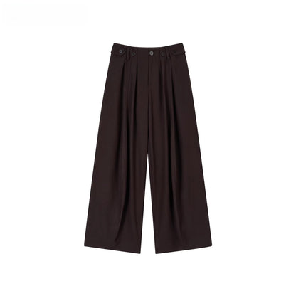 Tailored Pleated Wide-Leg Trousers