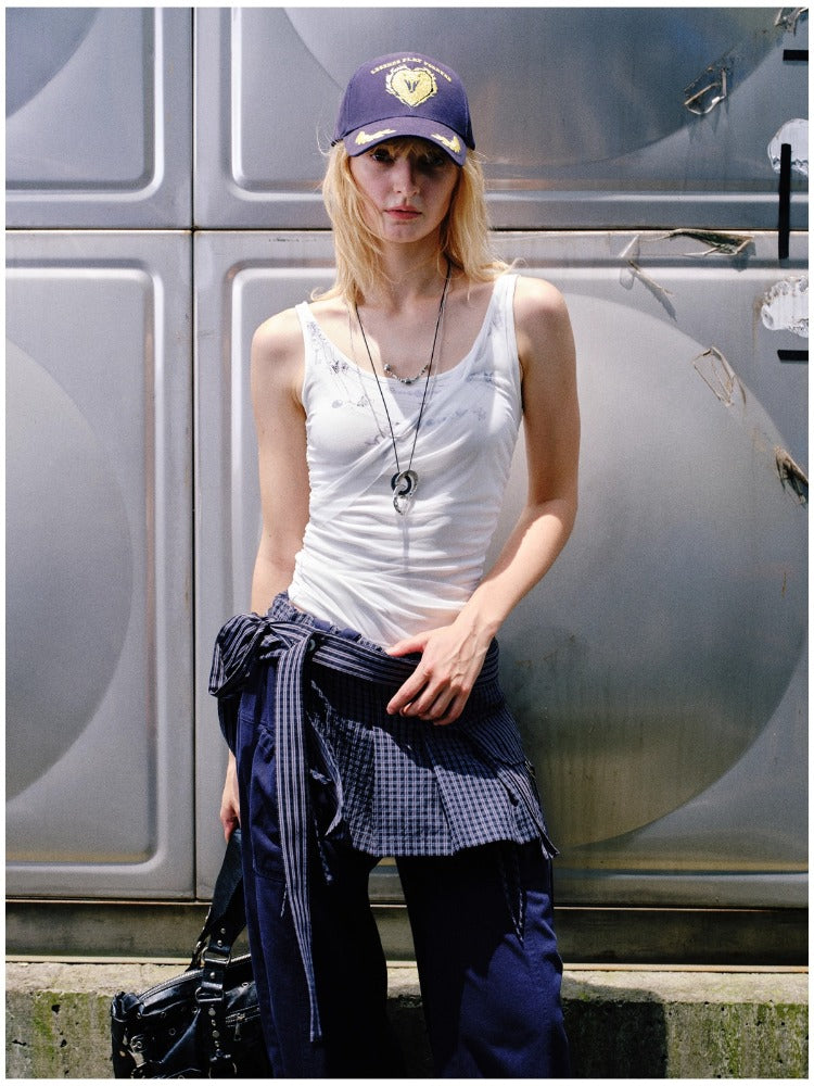 Punk Mesh Strap Tank Top