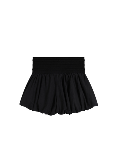 High-Waisted Bow Pantskirt In Black