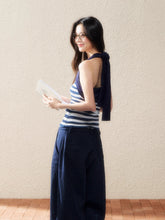 Striped Corset Tube Top & Sheer Pullpver Set - CHINASQUAD