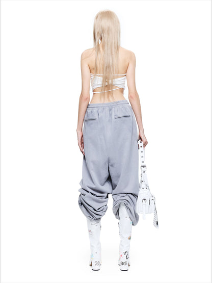 Punk Graphic Strapless Bustier
