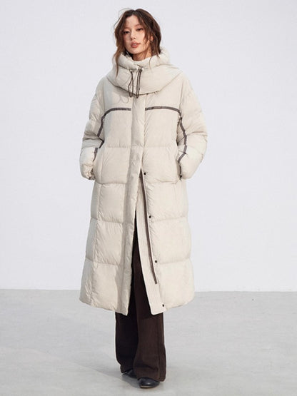 Down Hooded Longline Puffer Coat