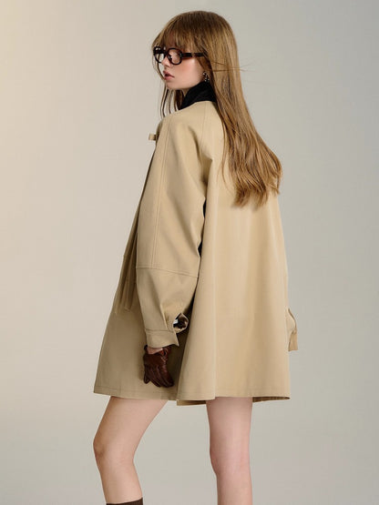 Detachable Butterfly Knot Trench Coat