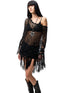 Hollow Out One-Piece Fringed Knit Shrug - CHINASQUAD