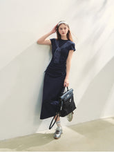 Printed Side Gathered Tie Dress - CHINASQUAD