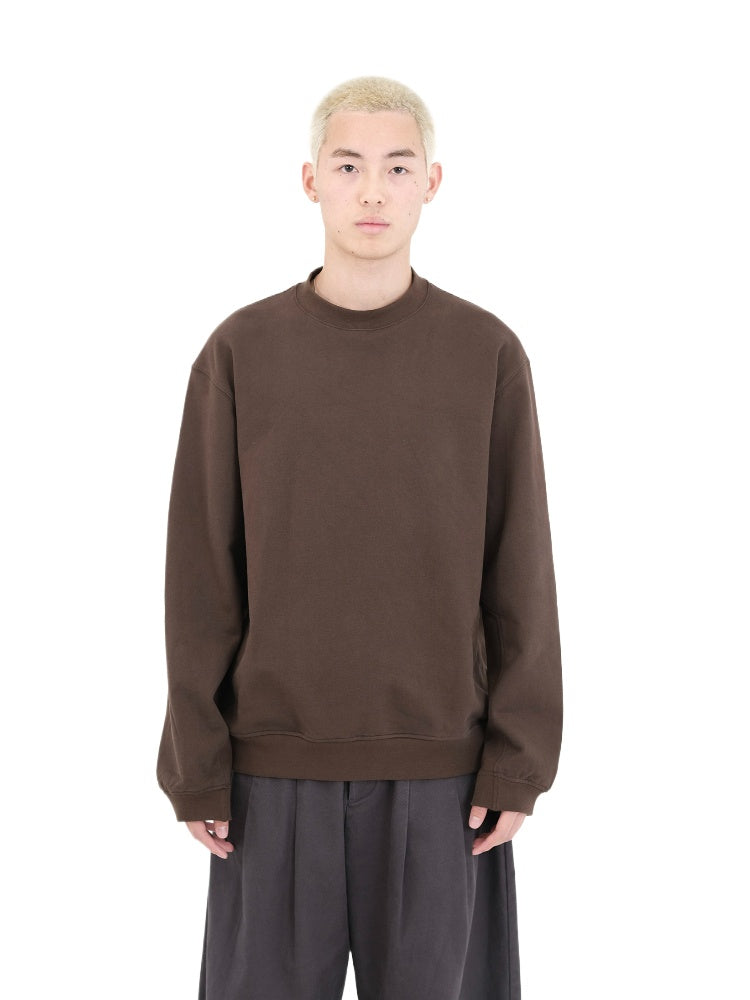 Black &amp; Dark Brown Folded Sweatshirt