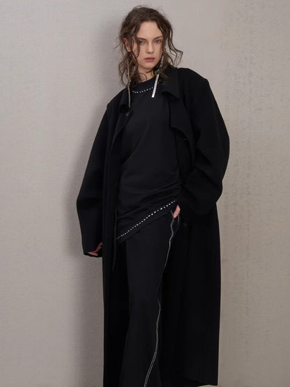Double-Faced Wool Long Coat