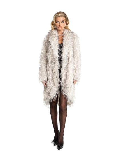 Wild Pattern Eco Fur Jacket