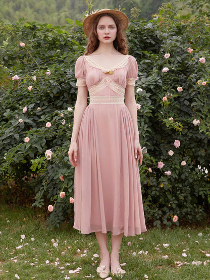 French Vintage Romantic Lace Dress