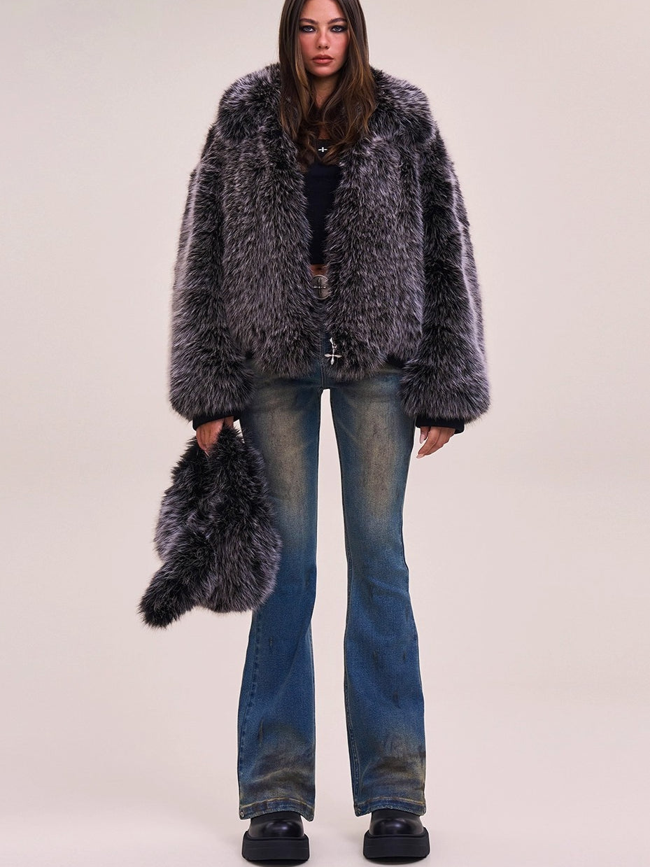 Desert Storm Hand-Painted Flared Jeans