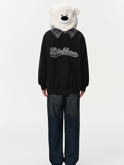 Bear Zip Fuzzy Hoodie