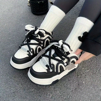Black Panda Low-Top Casual Sneakers