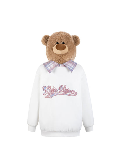 Bear Zip Fuzzy Hoodie