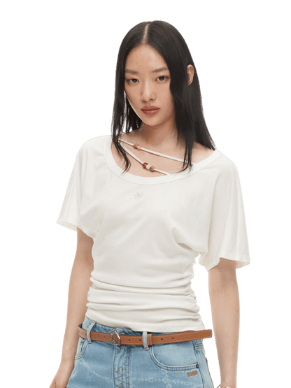 Asymmetric Hourglass Drape Tee