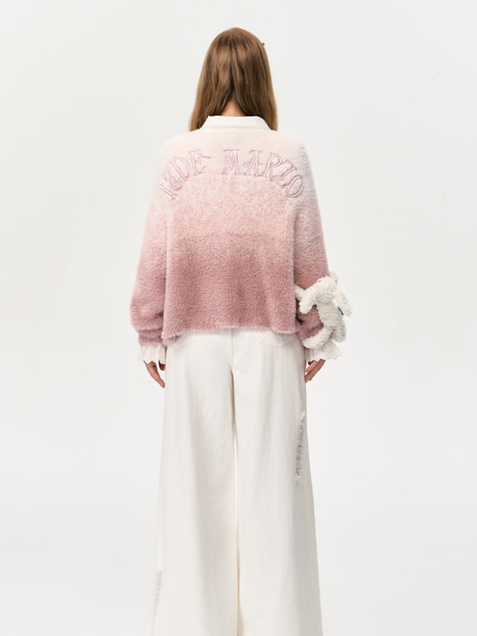 Khaki &amp; Pink Doozoo Gradient Cardigan