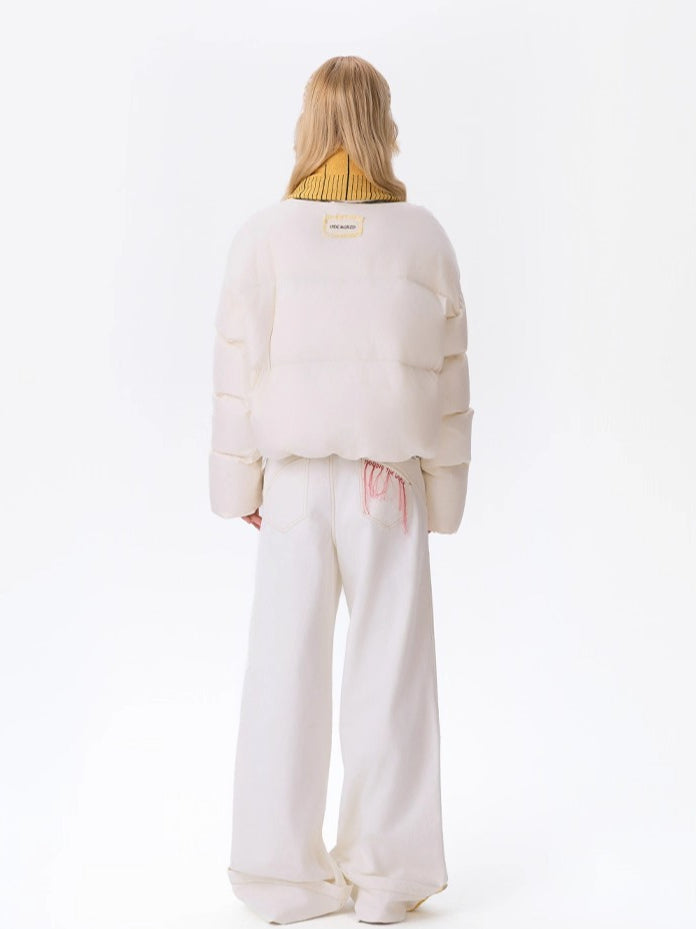 Tailor Bear Unisex Wide-Leg Denim Trousers