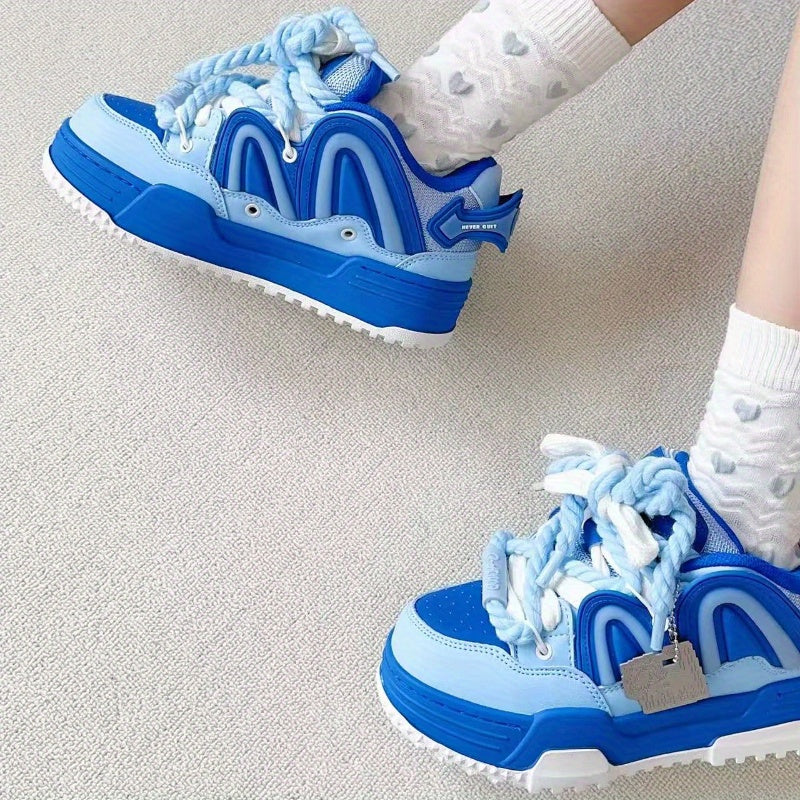 Dreamy Blue Chunky Casual Sneakers