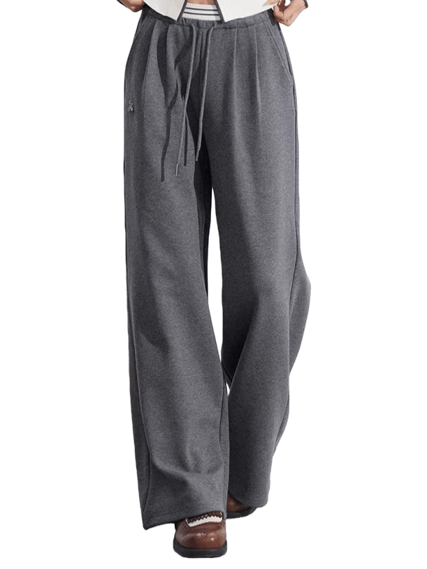 Layered-Effect Panelled Wide-Leg Pants